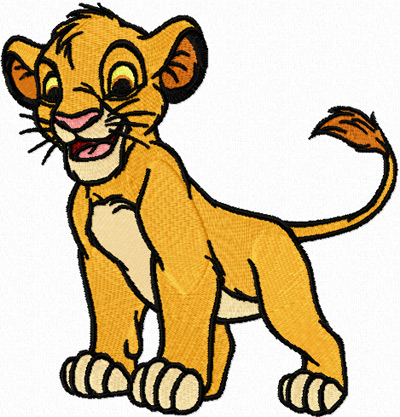 Lion King Simba machine embroidery design